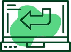 Back Outline Style Icon vector