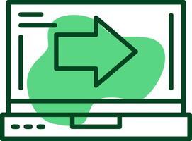 Arrow Outline Style Icon vector