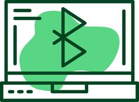 Bluetooth Outline Style Icon vector