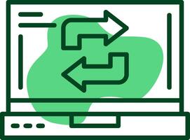Refresh Outline Style Icon vector