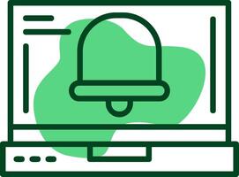 Bell Outline Style Icon vector