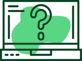 Question mark Outline Style Icon vector
