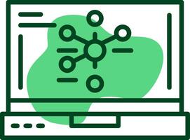 Graph Outline Style Icon vector