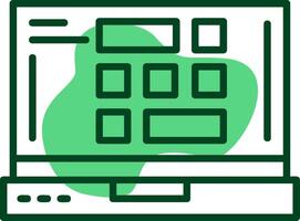Grid Outline Style Icon vector