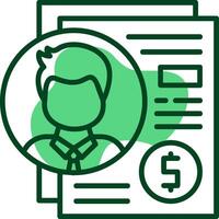 Compensation Outline Style Icon vector