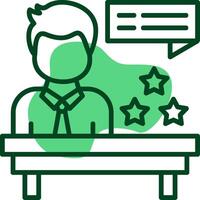 Interviewer Outline Style Icon vector