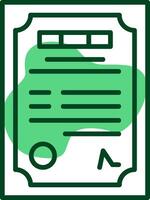 Contract Outline Style Icon vector