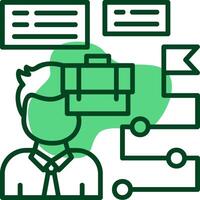 Career Path Outline Style Icon vector