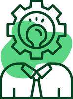Skills Outline Style Icon vector