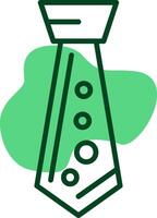 Tie Outline Style Icon vector