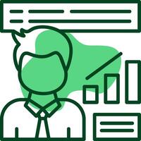 Growth Outline Style Icon vector