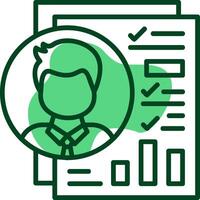 Assessment Outline Style Icon vector