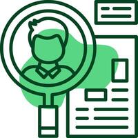 Background Check Outline Style Icon vector