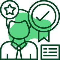 Recognition Outline Style Icon vector