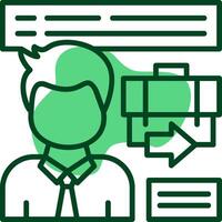Exit Interview Outline Style Icon vector
