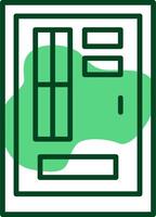 Back door Outline Style Icon vector