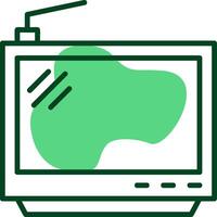 Television Outline Style Icon vector