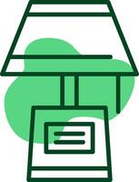 Lamp Outline Style Icon vector