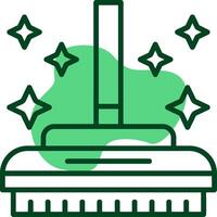 Broom Outline Style Icon vector
