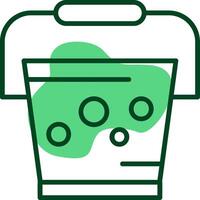 Bucket Outline Style Icon vector