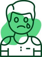 Sadness Outline Icon Style vector
