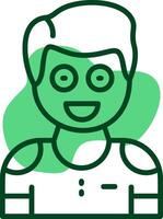 Enthusiasm Outline Icon Style vector