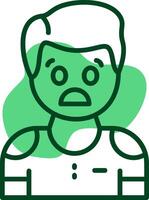 Fear Outline Icon Style vector