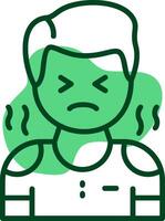 Discomfort Outline Icon Style vector