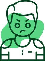 Jealousy Outline Icon Style vector