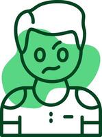 Irritation Outline Icon Style vector
