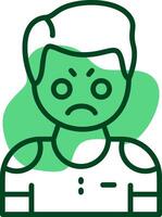 Irritation Outline Icon Style vector