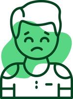 Contempt Outline Icon Style vector