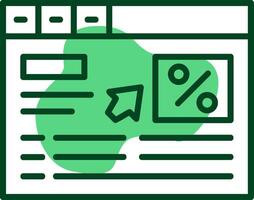 Click through rate Outline Icon Style vector