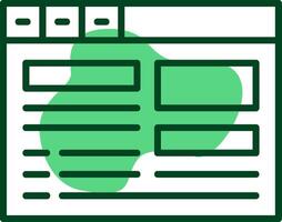 Blog Outline Icon Style vector