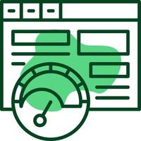 Page speed Outline Icon Style vector
