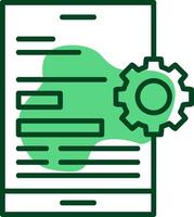 Mobile optimization Outline Icon Style vector