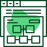 Sitemap Outline Icon Style vector