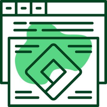 Attribution modeling Outline Icon Style vector