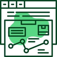Goal completion Outline Icon Style vector