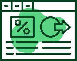 Bounce rate Outline Icon Style vector