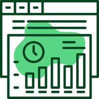 Exit rate Outline Icon Style vector