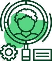 Demographics Outline Icon Style vector