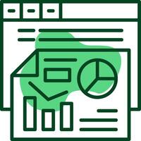 Data analysis Outline Icon Style vector