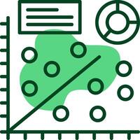 Scatter plot Outline Icon Style vector