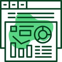 Metrics Outline Icon Style vector