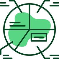 Pie chart Outline Icon Style vector