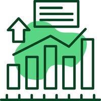 Bar chart Outline Icon Style vector