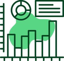 Histogram Outline Icon Style vector