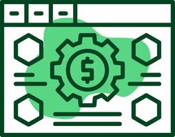 Cost per conversion Outline Icon Style vector