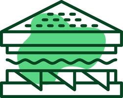 Sandwich Outline Style Icon vector